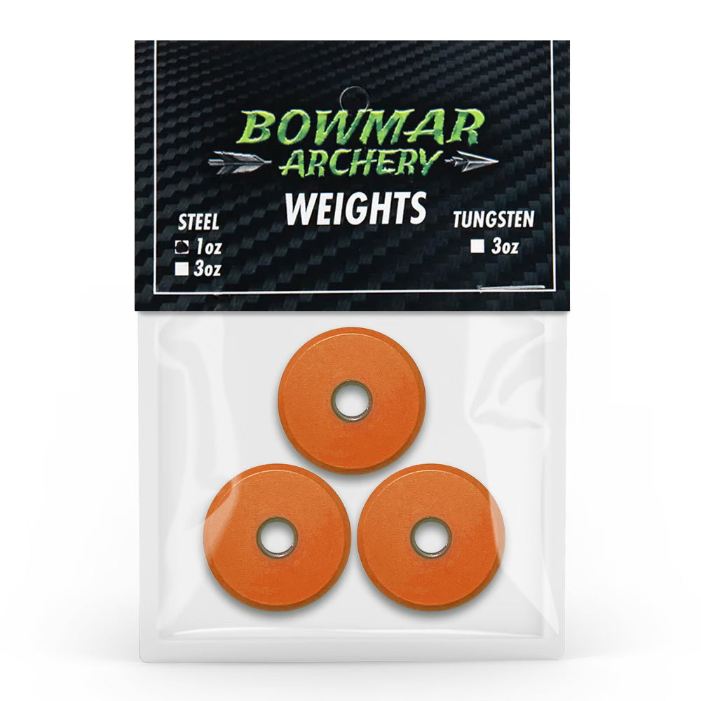 1oz bowmar steel weights - orange
