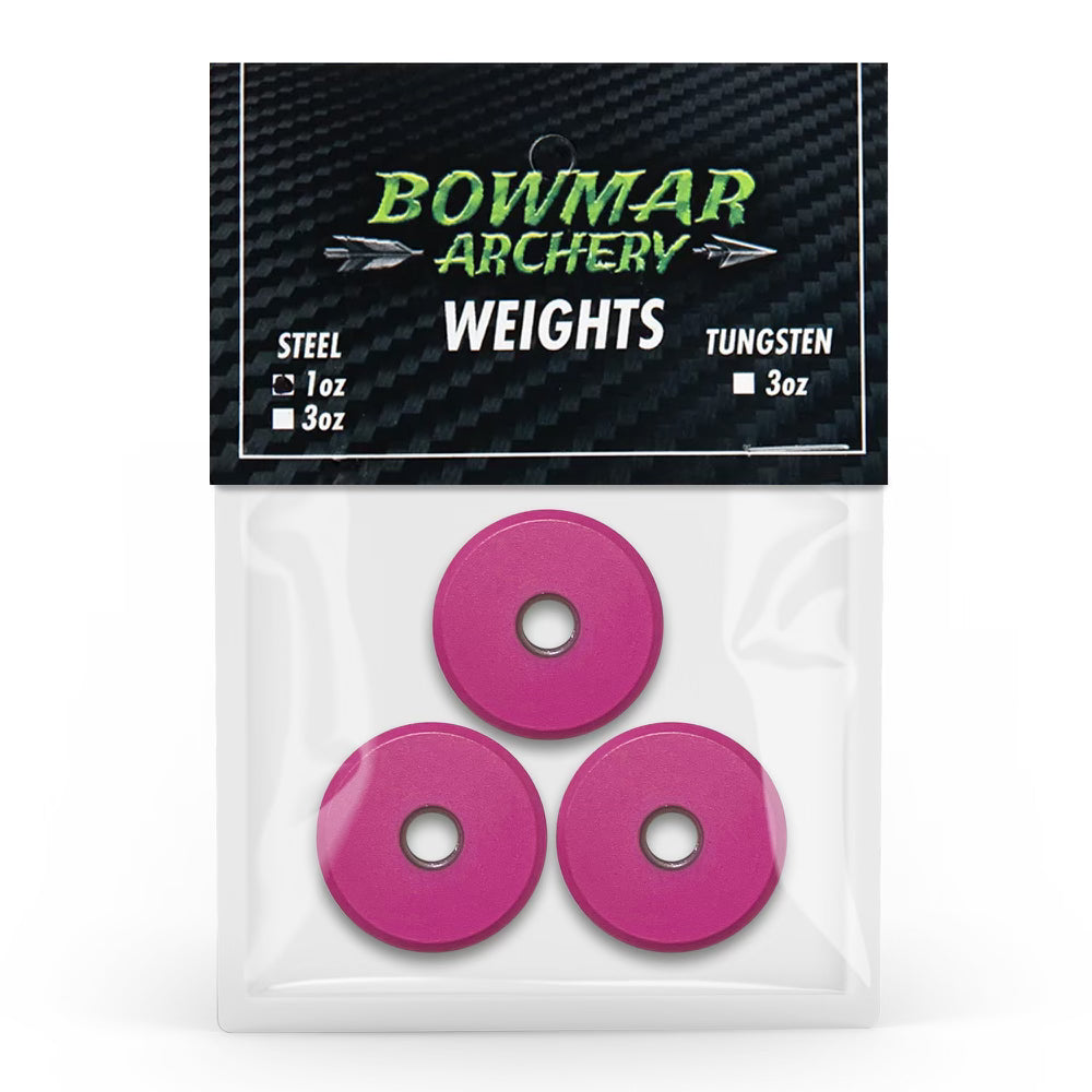 bowmar archery weights 1oz - pink